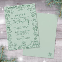 Whimsical Hand Drawn Christmas Party