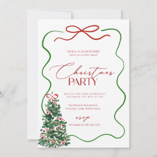 Whimsical Hand Drawn Christmas Party Invitation