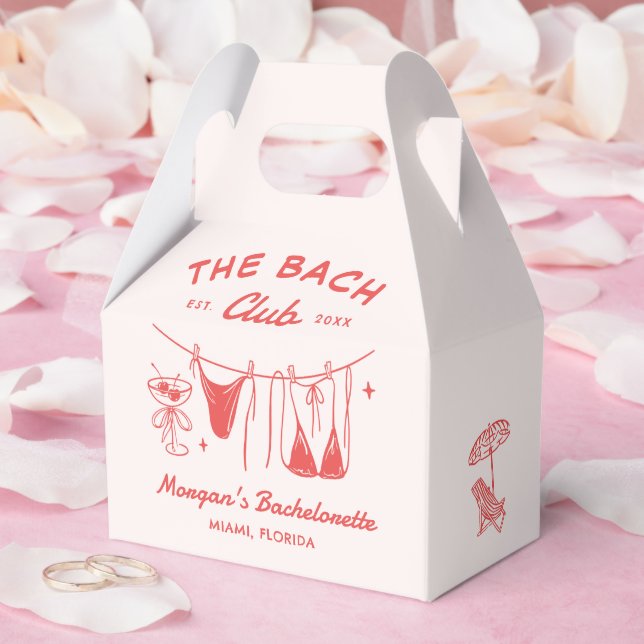 Whimsical Hand Drawn Coastal Bachelorette  Favour Box (Wedding)
