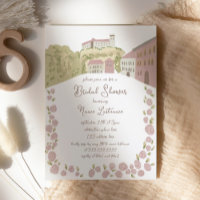 Whimsical Hand Drawn Europe Castle Bridal Shower