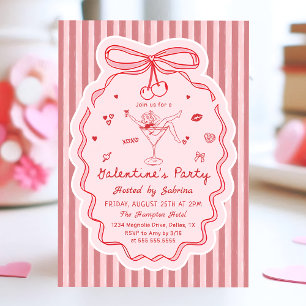Whimsical Hand Drawn Galentine's Day Invitation
