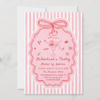 Whimsical Hand Drawn Galentine's Day Invitation