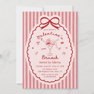 Whimsical Hand Drawn Galentine's Day Party Invitation