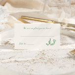 Whimsical Hand Drawn Green Place Card<br><div class="desc">This adorable design features hand drawn elements and a whimsical bold text.</div>