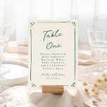 Whimsical Hand Drawn Green Table Card<br><div class="desc">This adorable design features hand drawn elements and a whimsical bold text.</div>