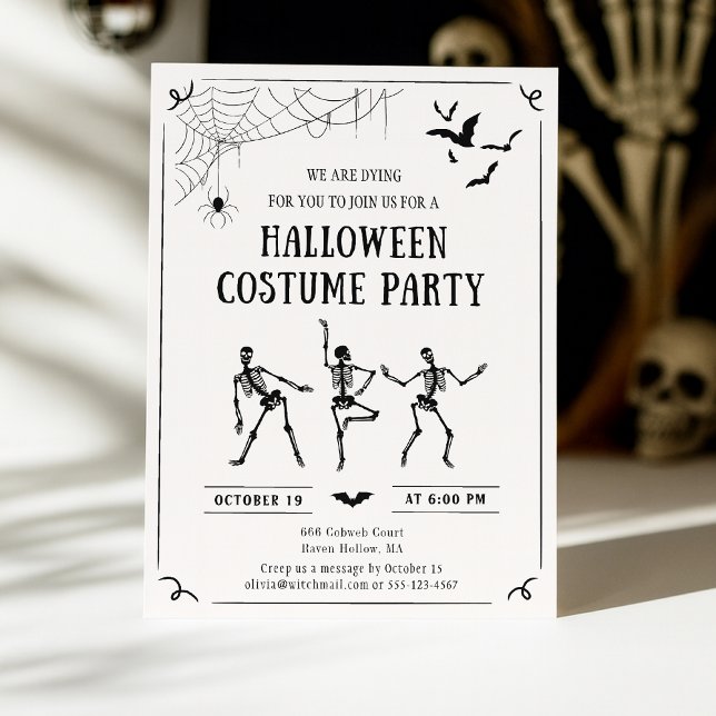 Whimsical Hand-Drawn Halloween Costume Invitation (Creator Uploaded)