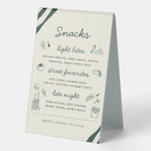 Whimsical Hand Drawn Handwritten Bar & Snack Menu