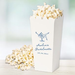 Whimsical Hand Drawn Navy Blue Bachelorette Favour Box