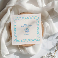 Whimsical Hand Drawn Shell Baby Shower