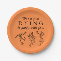Whimsical Hand Drawn Skeletons Halloween Party