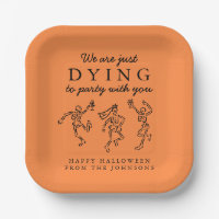 Whimsical Hand Drawn Skeletons Halloween Party