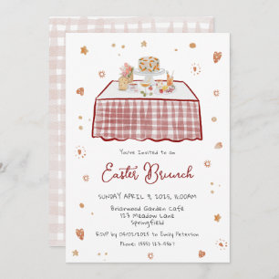 Whimsical Hand Drawn Spring Easter Brunch Invitation