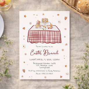 Whimsical Hand Drawn Spring Easter Brunch Invitation