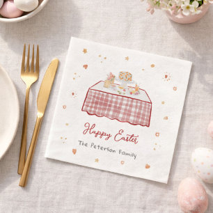 Whimsical Hand Drawn Spring Easter Brunch Napkin
