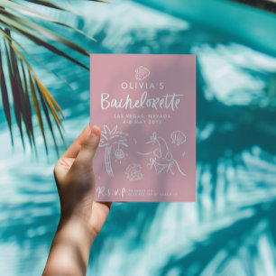 Whimsical hand drawn toast toast on the coast invi invitation