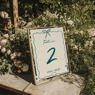 Whimsical Hand drawn wedding Event  Table Number
