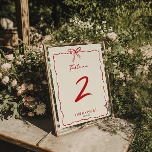 Whimsical Hand drawn wedding Event Table Number