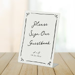 Whimsical Hand Drawn Wedding Guestbook Sign<br><div class="desc">This adorable design features hand drawn elements and a whimsical bold text.</div>