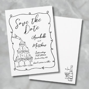 Whimsical Hand Drawn Wedding Save The Date