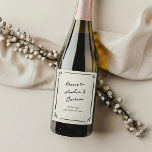Whimsical Hand Drawn Wedding Wine Label<br><div class="desc">This adorable design features hand drawn elements and a whimsical bold text.</div>