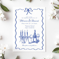 Whimsical Hand Lettered Illustrated Dinner Wedding