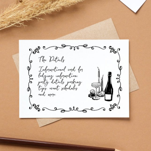 Whimsical Hand Lettered Illustrated Info Card (Creator Uploaded)