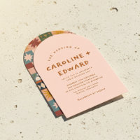 Whimsical handdrawn Bold colourful wedding 