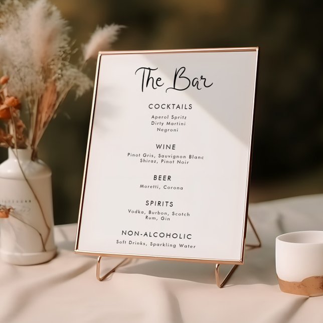 Whimsical Handwritten Bar Menu Poster (Creator Uploaded)