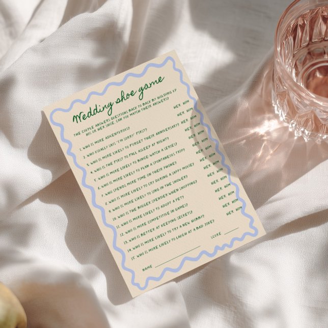Whimsical Handwritten Bridal Guessing Game Card (Creator Uploaded)