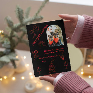 Whimsical handwritten Christmas  Card