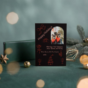 Whimsical handwritten Christmas  Card