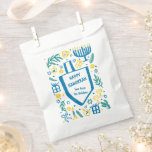 Whimsical Hanukkah Holiday Cute Driedel Custom Favour Bags<br><div class="desc">Perfect cute custom favour bag! Hand made art for you! Perfect for a winter, hanukkah, holiday party or other event. FULLY CUSTOMIZABLE! Click on “Personalise” above to edit the text. Click "edit using design tool" to adjust the fonts, colours and placements. (check my shop for alternate designs too) THANK YOU...</div>