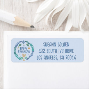 Whimsical Hanukkah Holiday Menorah Custom MAIL