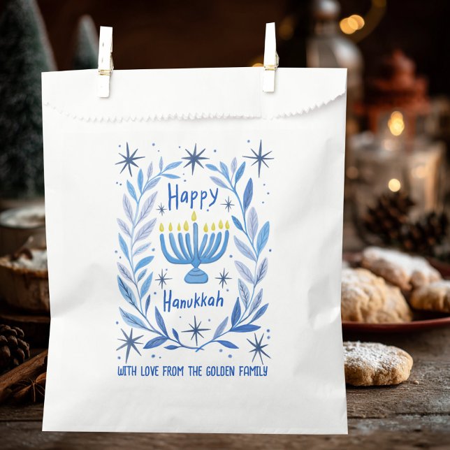 Whimsical Hanukkah Holiday Menorah Painting Custom Favour Bags (Whimsical Hanukkah Holiday Menorah Painting Custom Favor Bag
)