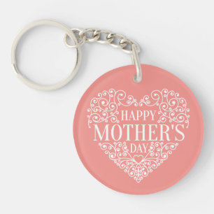 Whimsical Happy Mother's Day Keychain
