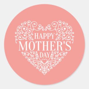 Whimsical Happy Mother's Day Sticker Seal