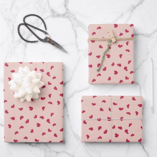 Whimsical Heart Doodles Wrapping Paper Sheet