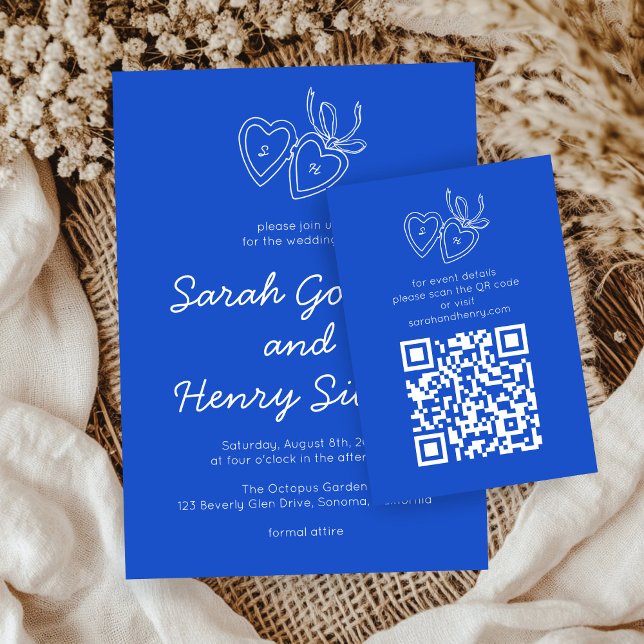 Whimsical Heart Locket Doodle Sketch CUSTOM QRCode Enclosure Card (Whimsical Heart Locket Doodle Sketch CUSTOM QR Code Enclosure Card
)