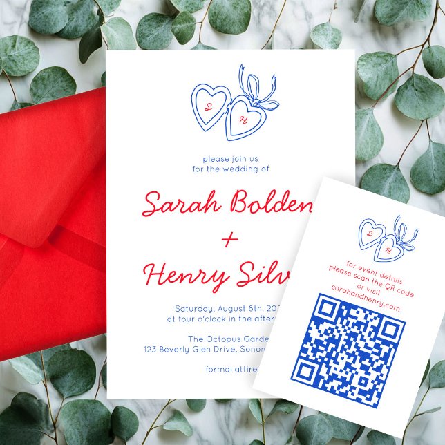 Whimsical Heart Locket Doodle Sketch CUSTOM QRCode Enclosure Card (Whimsical Heart Locket Doodle Sketch CUSTOM QRCode Enclosure Card
)