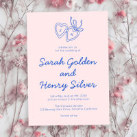 Whimsical Heart Locket Doodle Sketch Modern CUSTOM