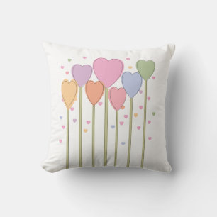 Whimsical Heart Lollipops Cushion