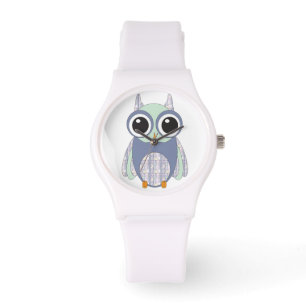 Whimsical Heart Pattern   Owl Watch