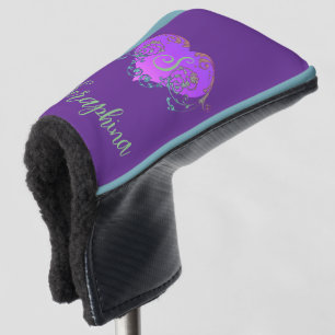Whimsical Heart Personalised  Golf Head Cover
