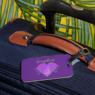 Whimsical Heart Personalised Luggage Tag