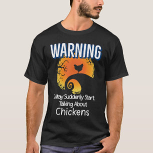 Whimsical Hen Silhouette Farmer Girl Humour  Chick T-Shirt