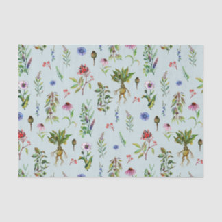 Whimsical Herbs on mint Tissue Paper