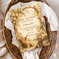 Whimsical Highland Cow Boho Baby Shower