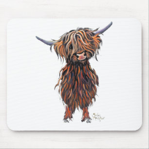 Whimsical Highland Cow – Colorful Rustic Farm Art Mouse Pad