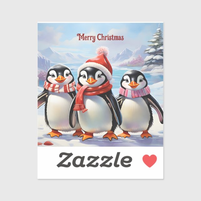Whimsical Holiday Penguin Trio (Sheet)