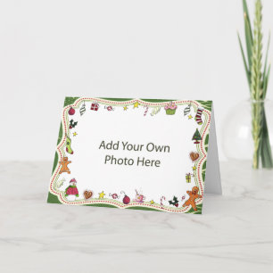 Whimsical Holiday Photo Frame Card